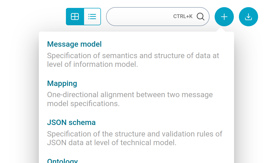 Add specification menu