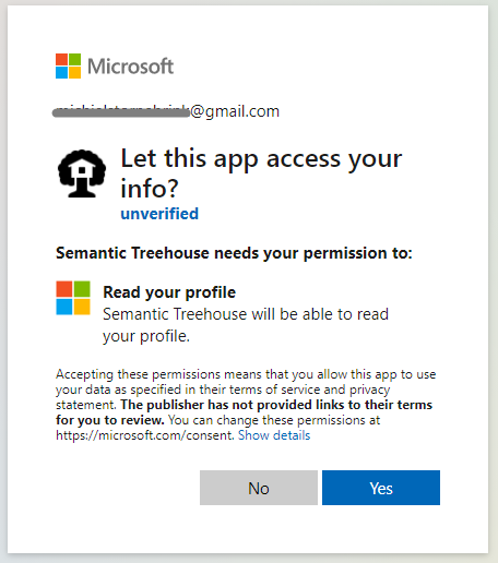 Microsoft consent request